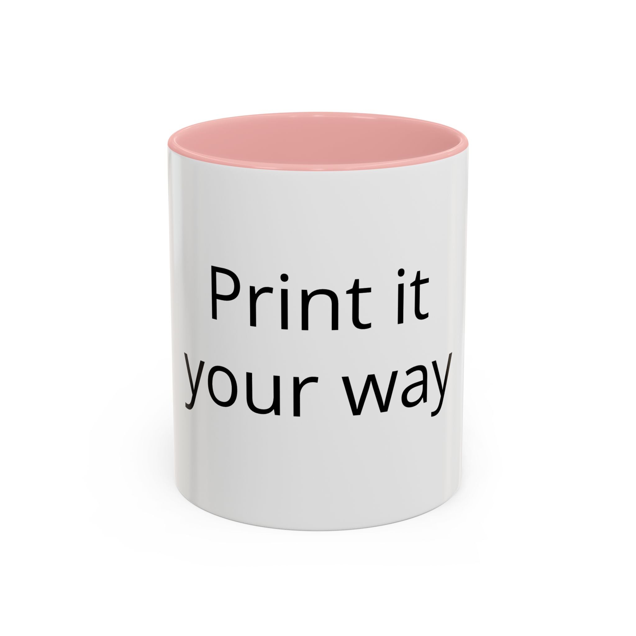 Accent Coffee Mug — Customizable "Print It Your Way" Black-Accent Ceramic Mug (11/15oz)