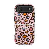 Personalized Pink Leopard Tough Case — Custom Name Phone Case
