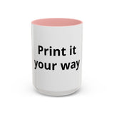 Accent Coffee Mug — Customizable "Print It Your Way" Black-Accent Ceramic Mug (11/15oz)