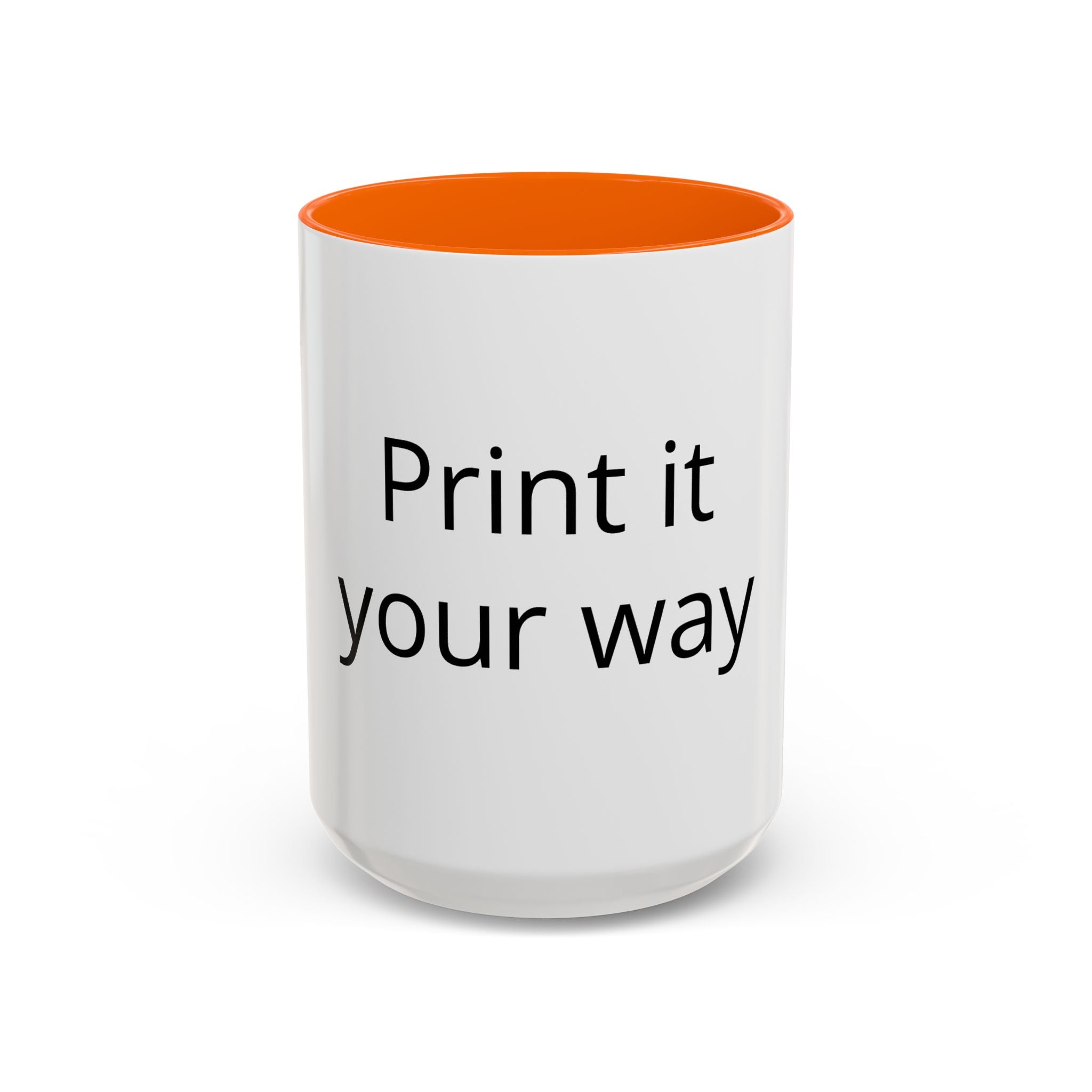 Accent Coffee Mug — Customizable "Print It Your Way" Black-Accent Ceramic Mug (11/15oz)