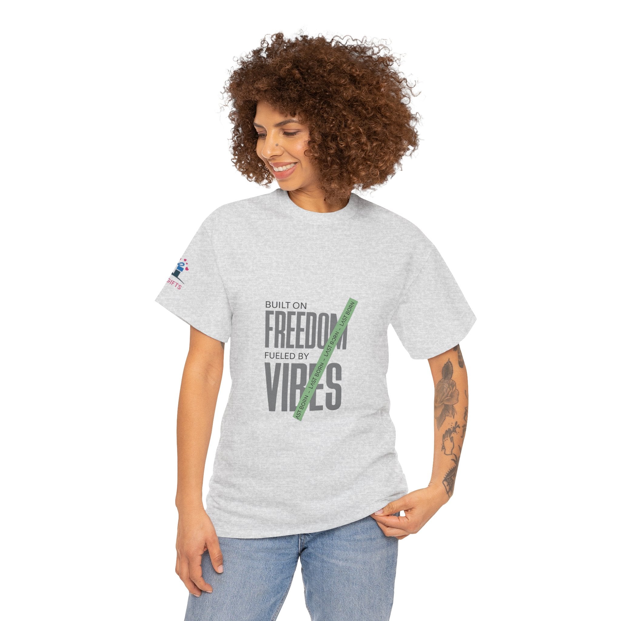 Freedom Vibes Tee — "Built on Freedom Fueled by Vibes" Graphic T-Shirt