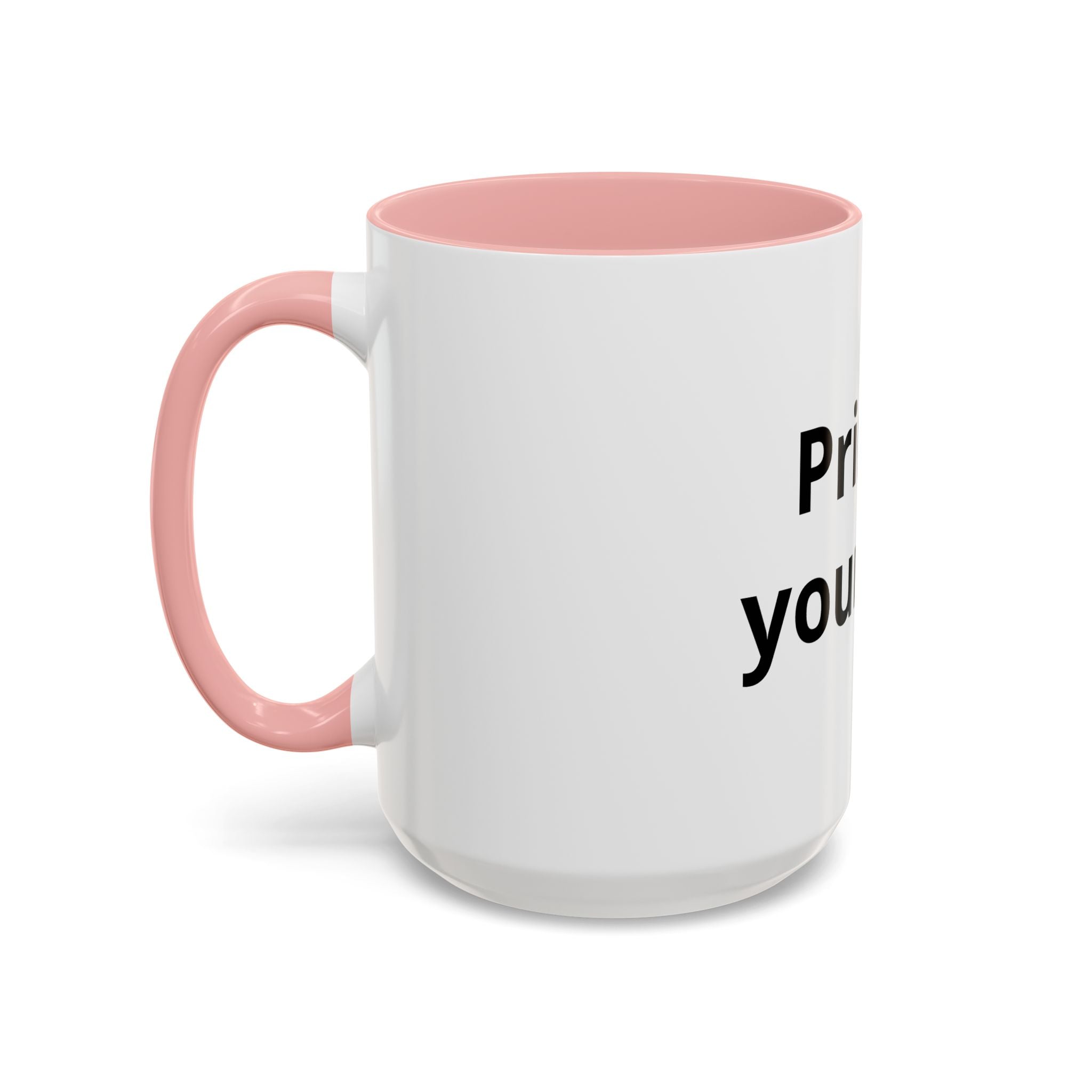 Accent Coffee Mug — Customizable "Print It Your Way" Black-Accent Ceramic Mug (11/15oz)