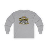 Long Sleeve Tee — 'Mental Queen' Gold Script Chest Graphic