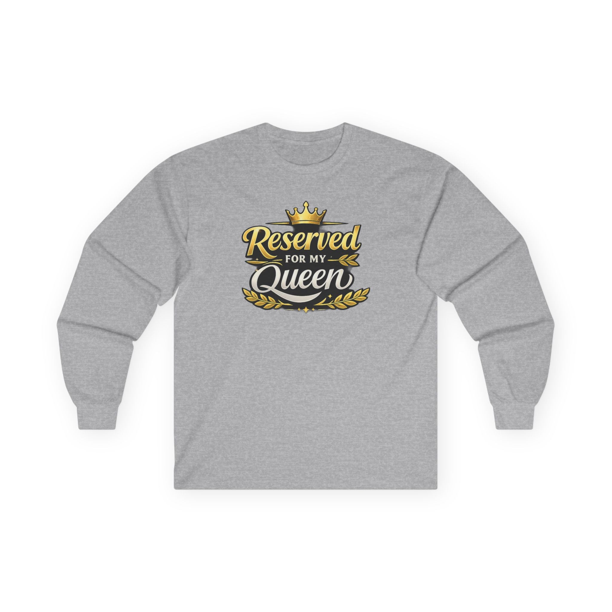 Long Sleeve Tee — 'Mental Queen' Gold Script Chest Graphic