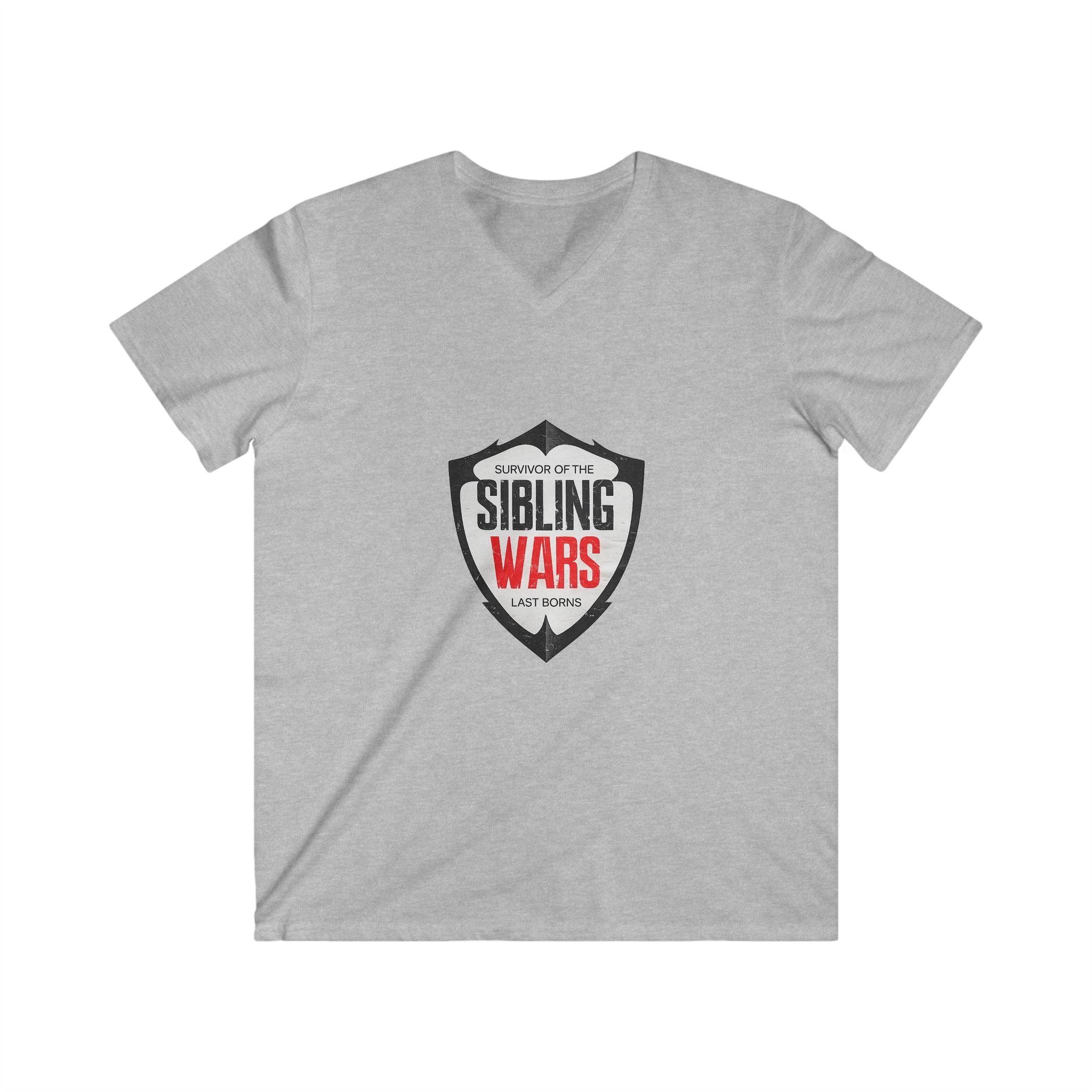 V-Neck Tee — Survivor of the Sibling Wars Shield Design