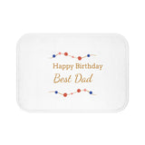 Happy Birthday Best Dad Bath Mat — Decorative Father’s Day Birthday Gift