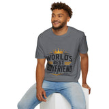 World's Best Boyfriend T-Shirt — Crowned Retro Badge