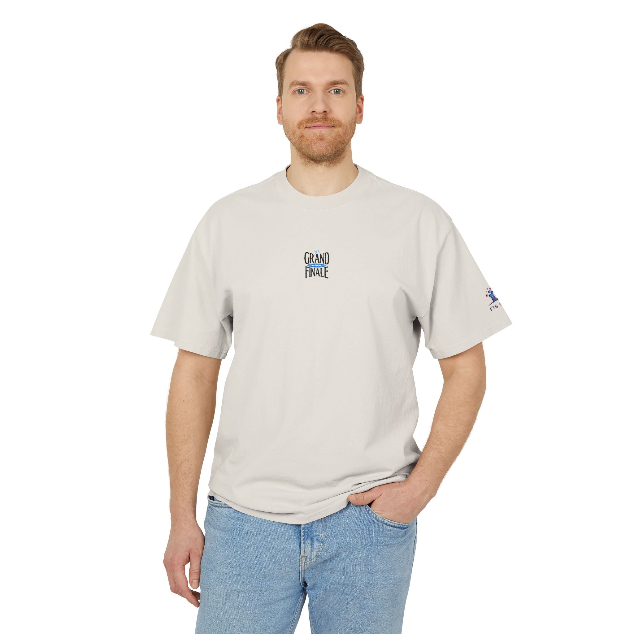 Grand Finale Tee — Minimal Embroidered Casual T‑Shirt