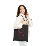 Canvas Tote Bag — "You Won My Heart" Valentine Tic-Tac-Toe Gift Tote