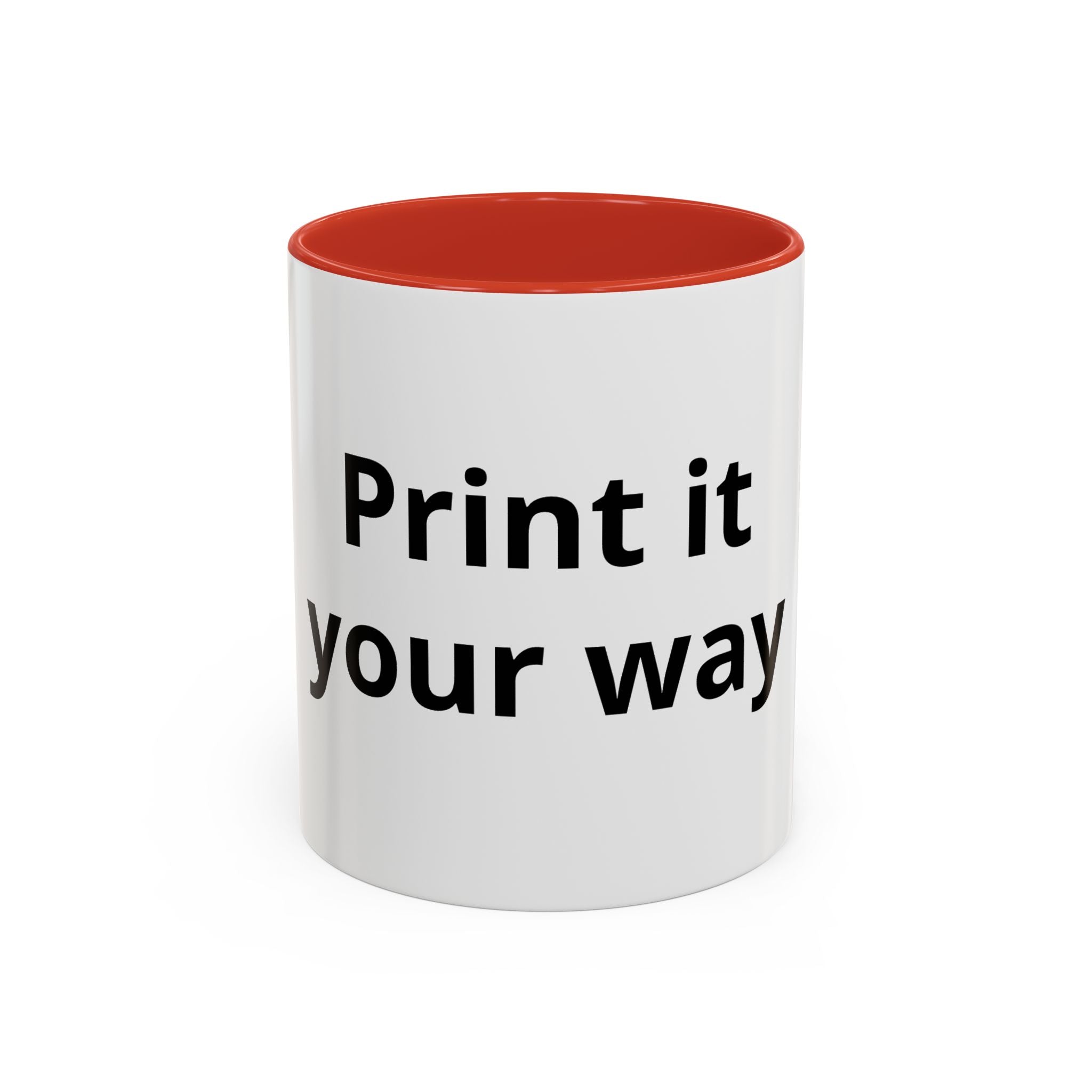 Accent Coffee Mug — Customizable "Print It Your Way" Black-Accent Ceramic Mug (11/15oz)