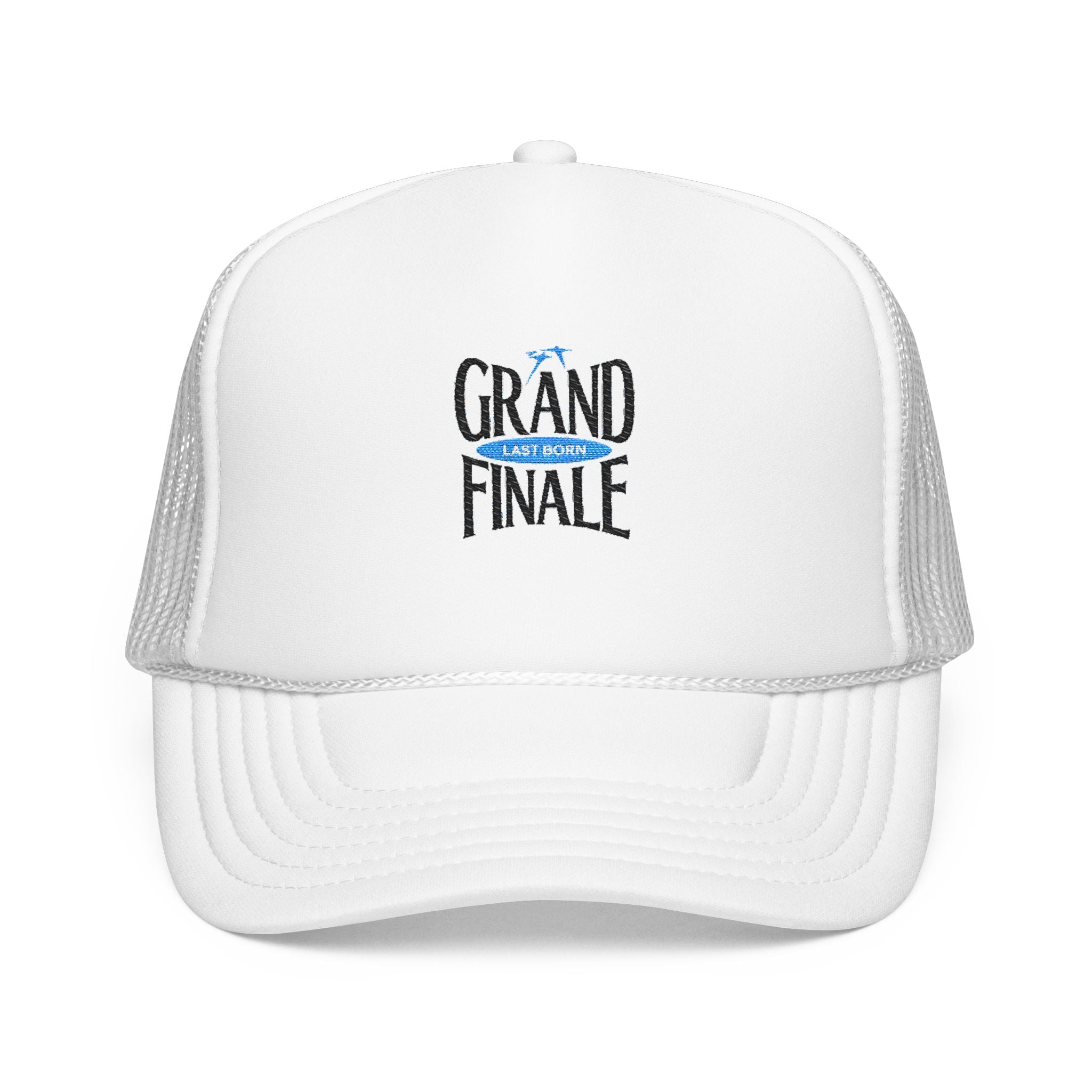 Grand Finale Trucker Hat — Foam Mesh Baseball Cap with 'Grand Finale' Embroidery