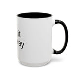 Accent Coffee Mug — Customizable "Print It Your Way" Black-Accent Ceramic Mug (11/15oz)