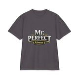 Mr. Perfect (Almost) T-Shirt — Funny Retro Logo Tee for Men & Dads