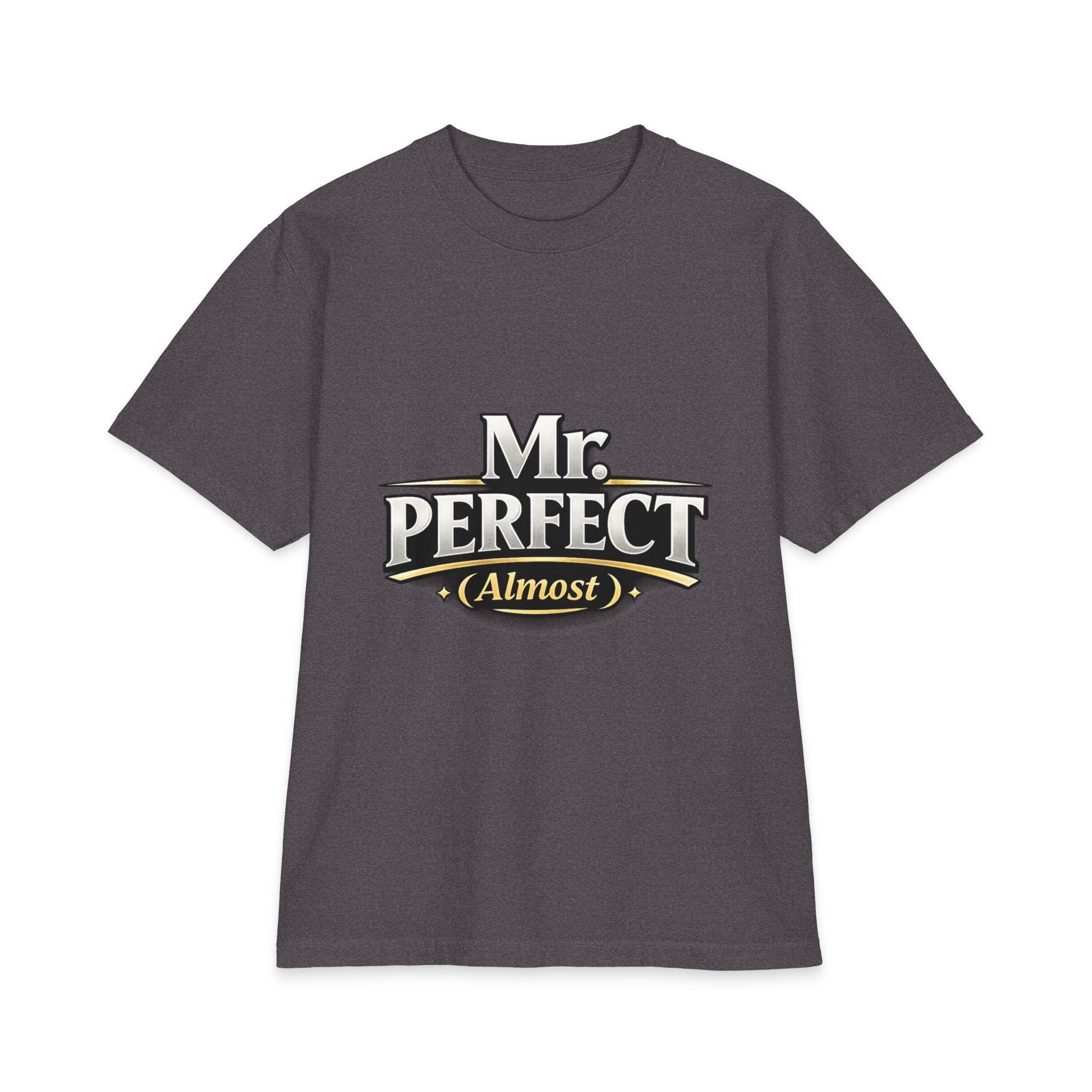 Mr. Perfect (Almost) T-Shirt — Funny Retro Logo Tee for Men & Dads