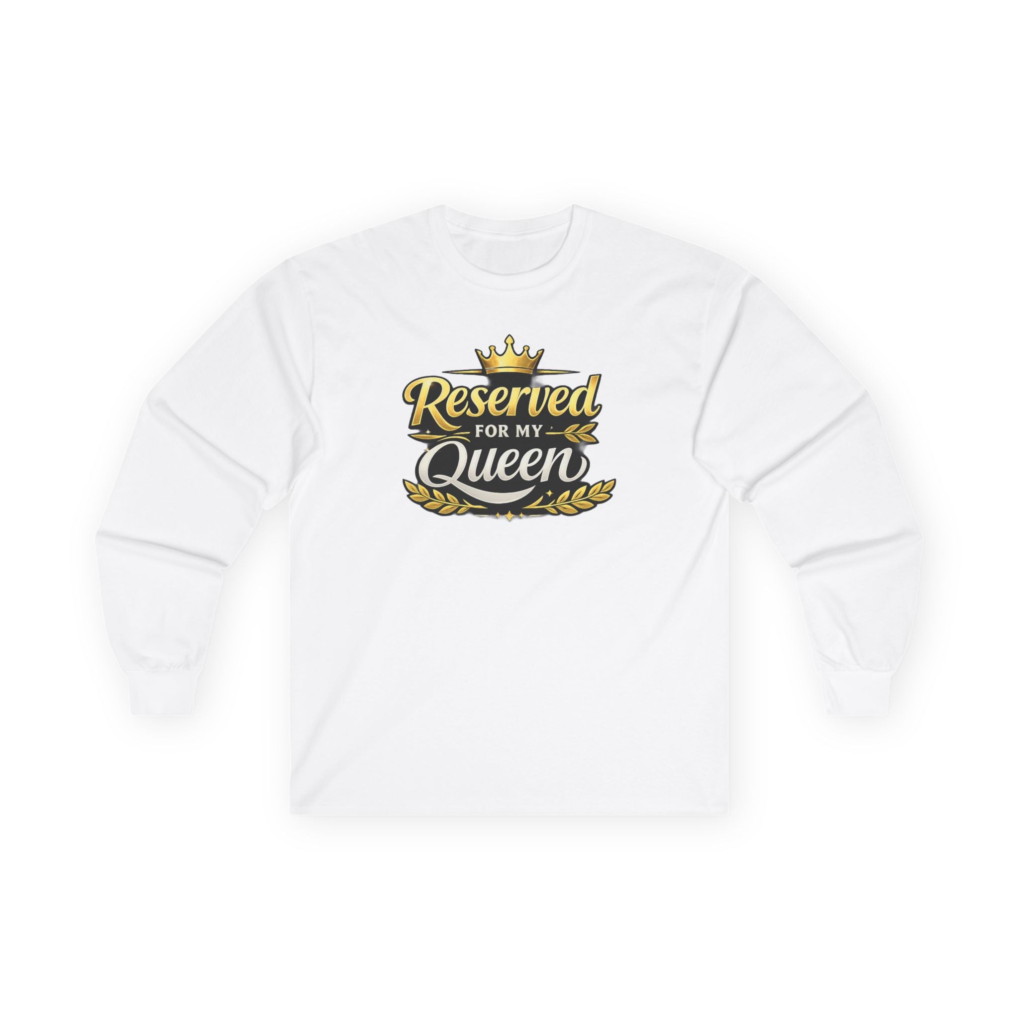 Long Sleeve Tee — 'Mental Queen' Gold Script Chest Graphic