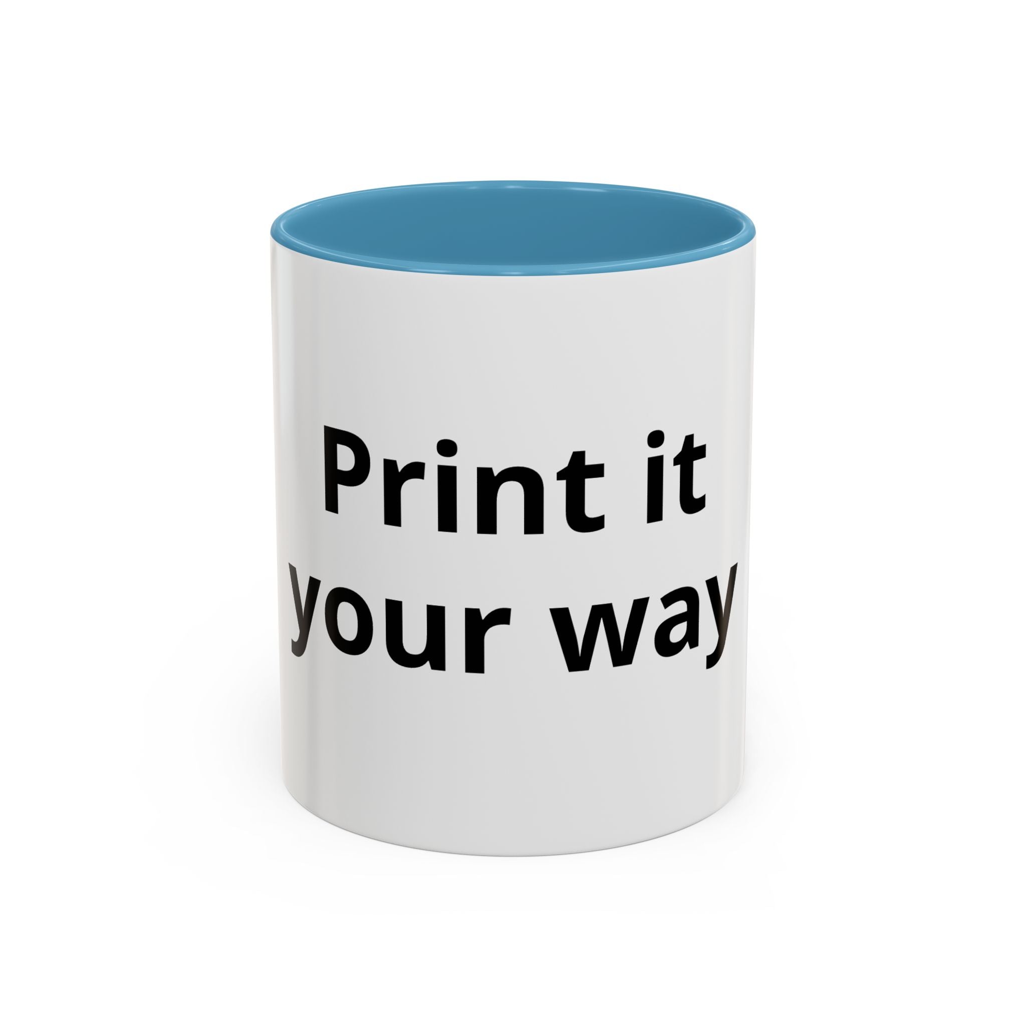 Accent Coffee Mug — Customizable "Print It Your Way" Black-Accent Ceramic Mug (11/15oz)