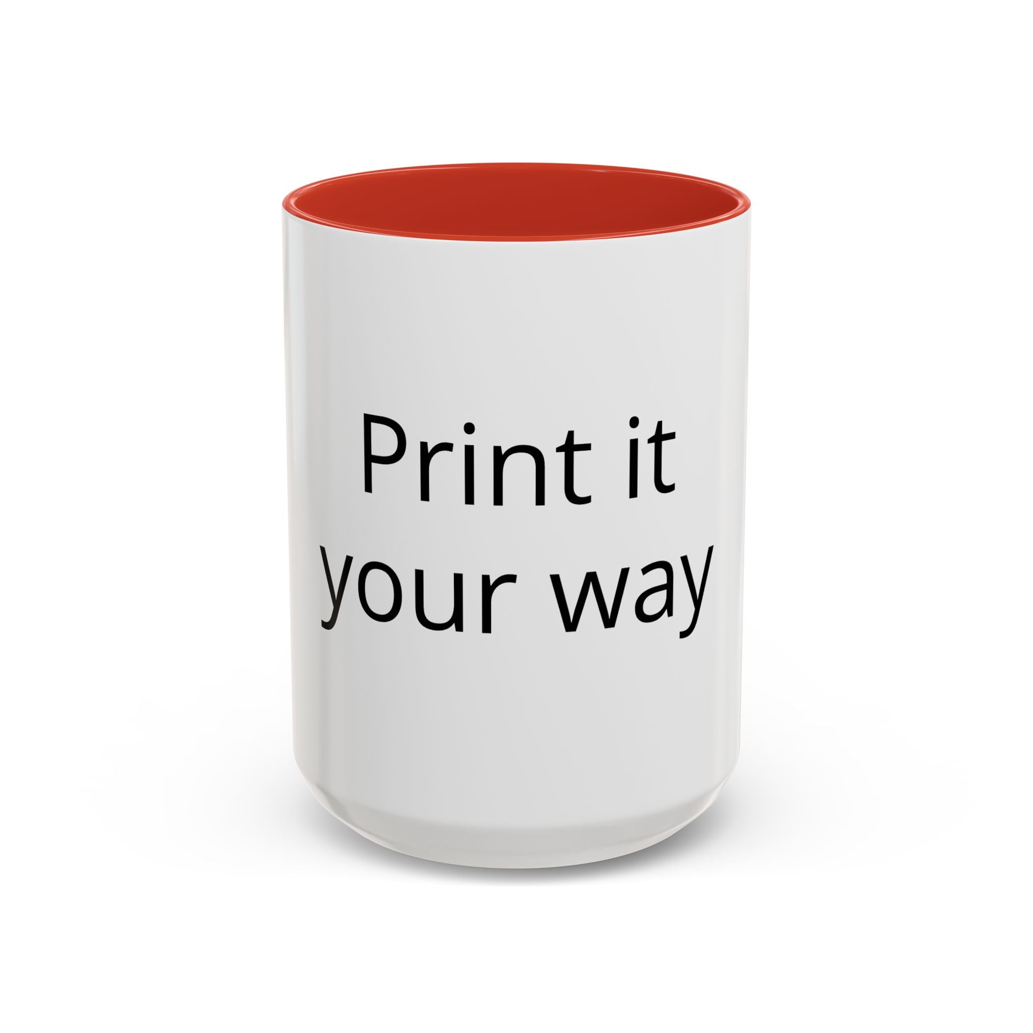 Accent Coffee Mug — Customizable "Print It Your Way" Black-Accent Ceramic Mug (11/15oz)