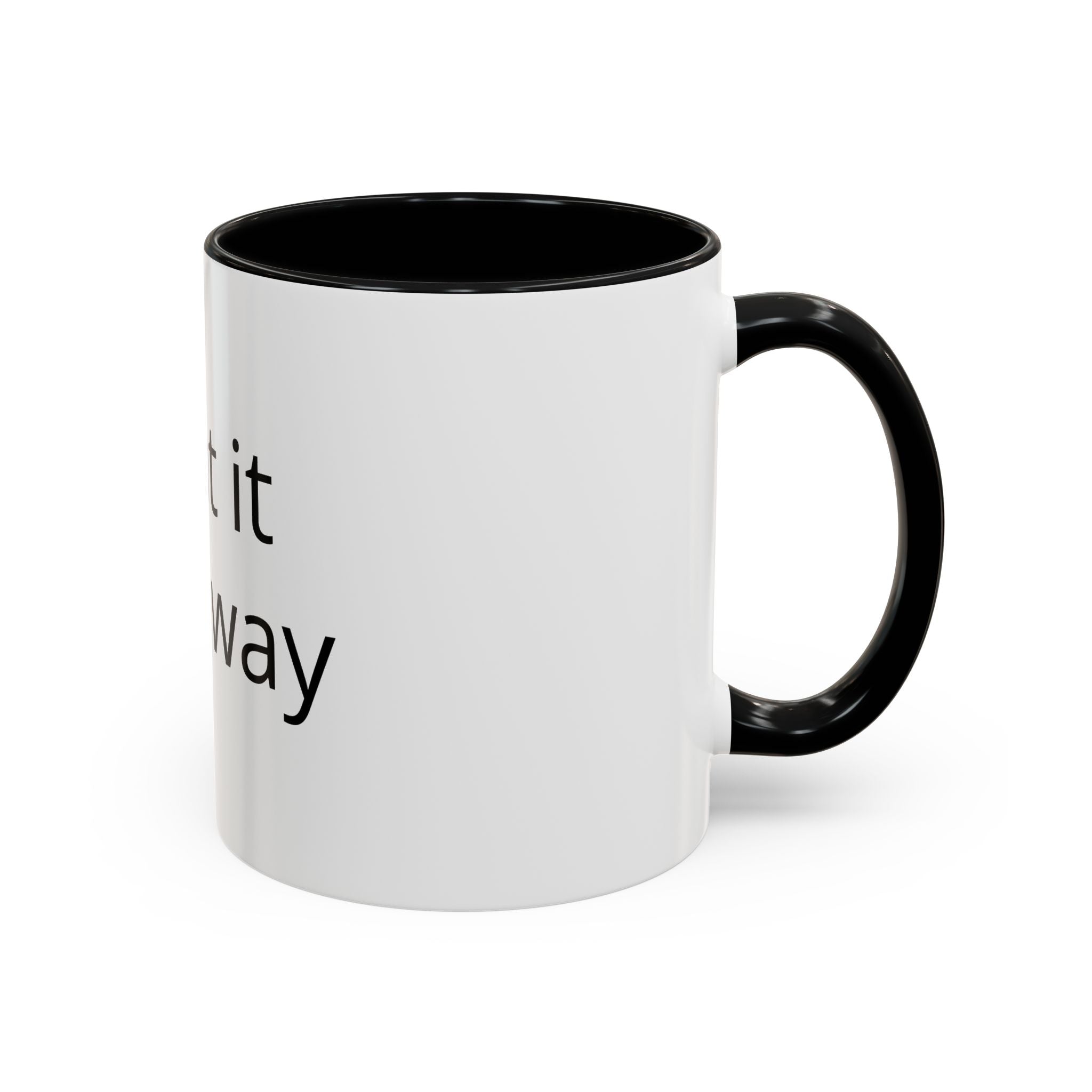 Accent Coffee Mug — Customizable "Print It Your Way" Black-Accent Ceramic Mug (11/15oz)