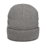 Embroidered Ribbed Beanie — 'Print it your way' Cozy Knit Hat