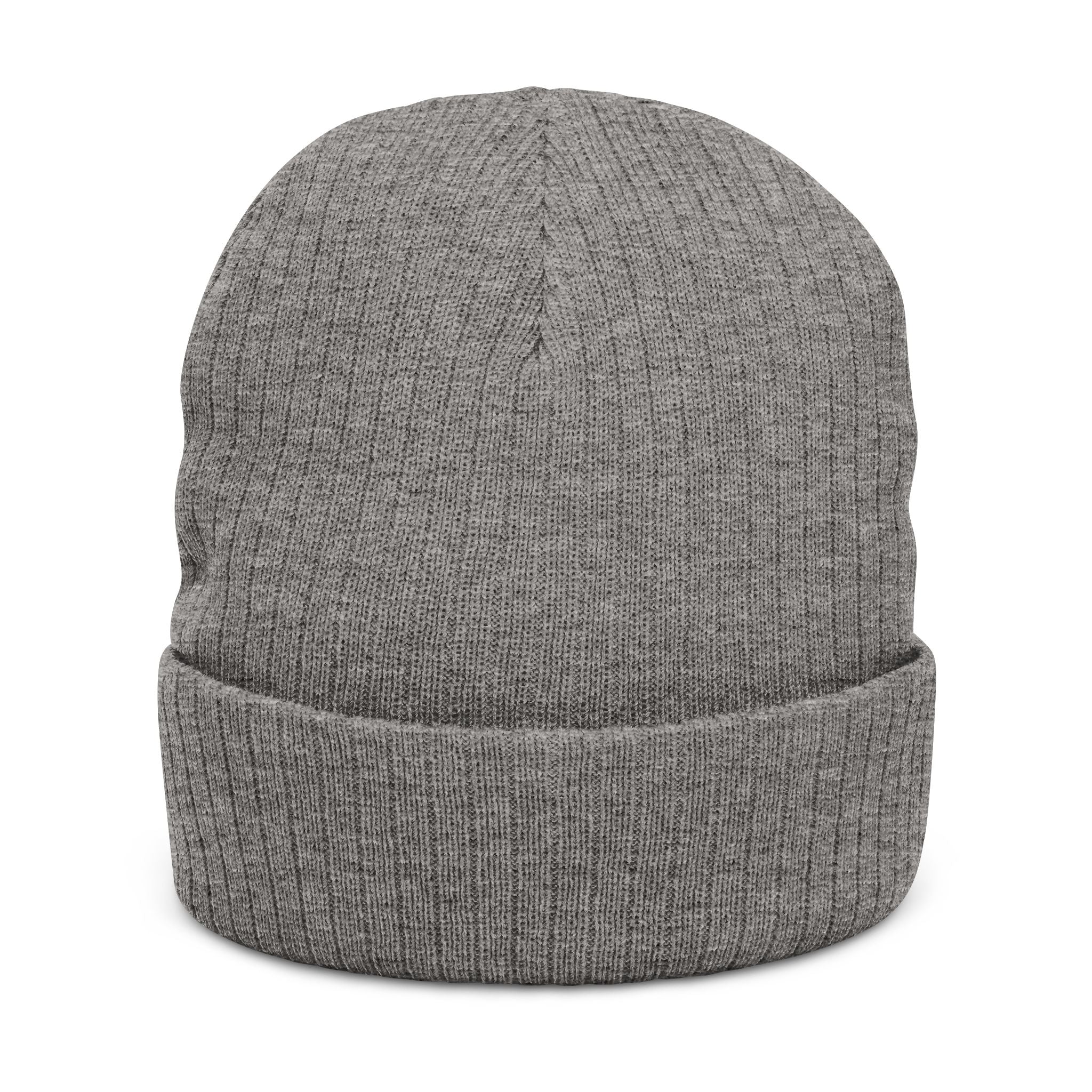 Embroidered Ribbed Beanie — 'Print it your way' Cozy Knit Hat