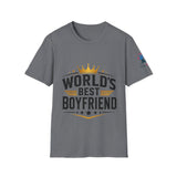 World's Best Boyfriend T-Shirt — Crowned Retro Badge