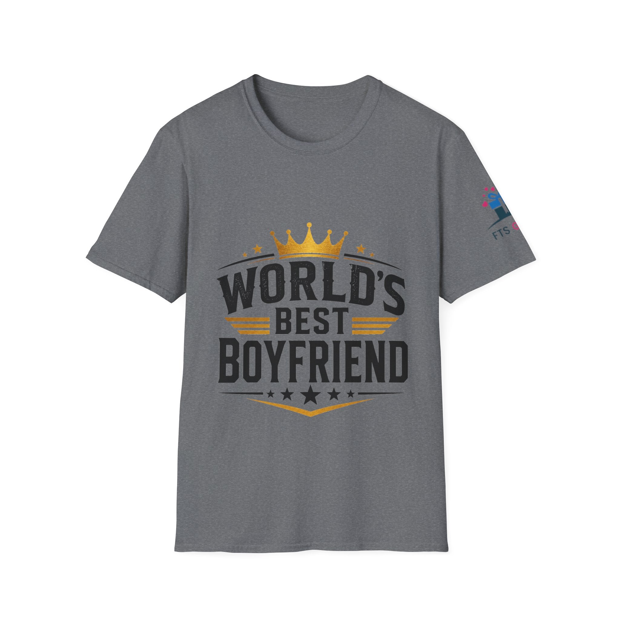 World's Best Boyfriend T-Shirt — Crowned Retro Badge