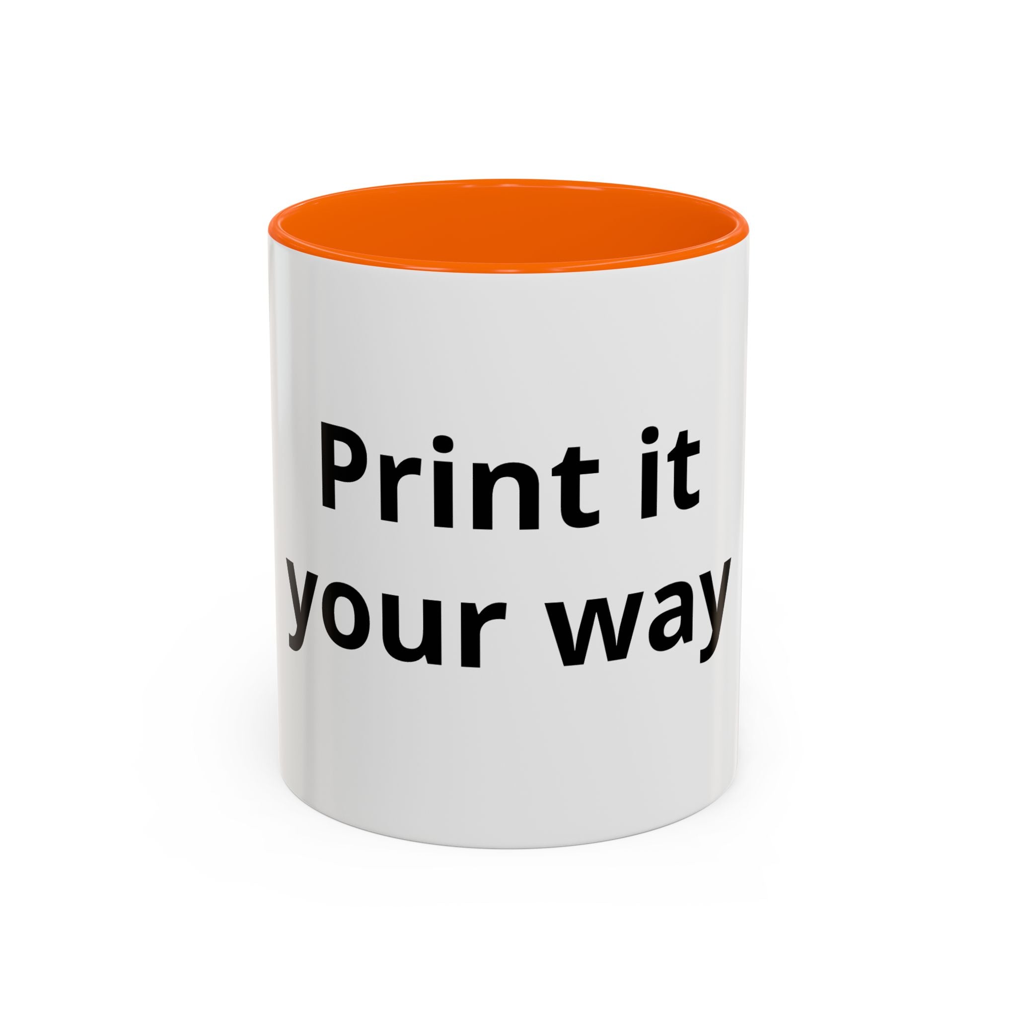 Accent Coffee Mug — Customizable "Print It Your Way" Black-Accent Ceramic Mug (11/15oz)