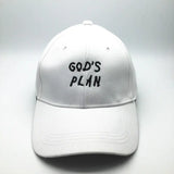 GOD'S PLAN Cotton Baseball Cap with Embroidery