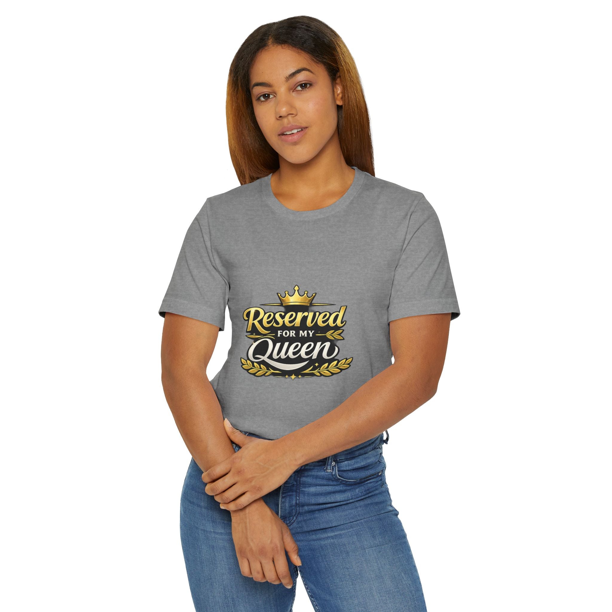 Reserved for My Queen T-Shirt — Couples Romantic Crown Design