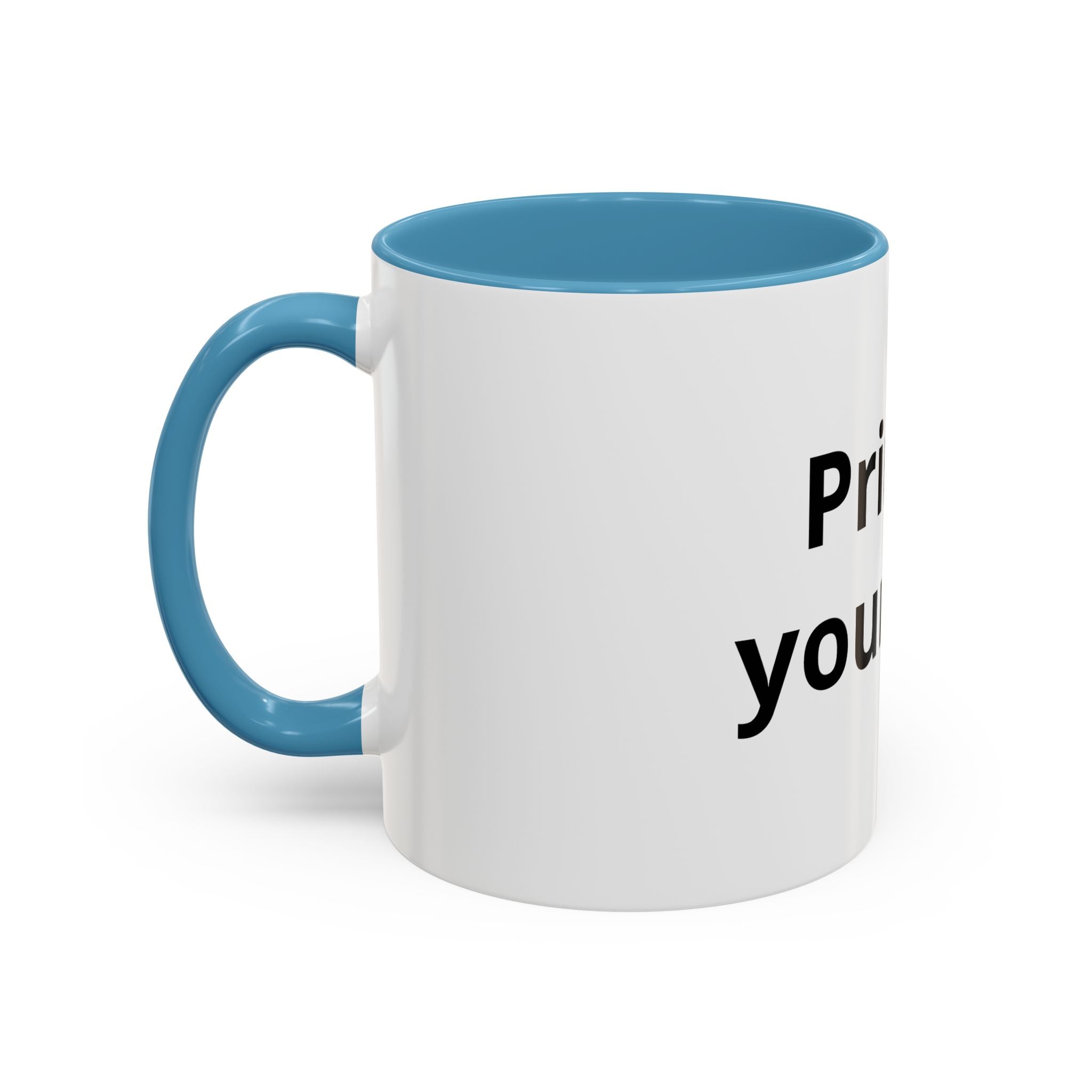 Accent Coffee Mug — Customizable "Print It Your Way" Black-Accent Ceramic Mug (11/15oz)