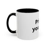 Accent Coffee Mug — Customizable "Print It Your Way" Black-Accent Ceramic Mug (11/15oz)