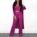 Fashionable Autumn Winter Striped Long Sleeve Set