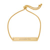 Engravable Bar Bracelet — Adjustable Gold/Rose Gold Personalized ID Bracelet