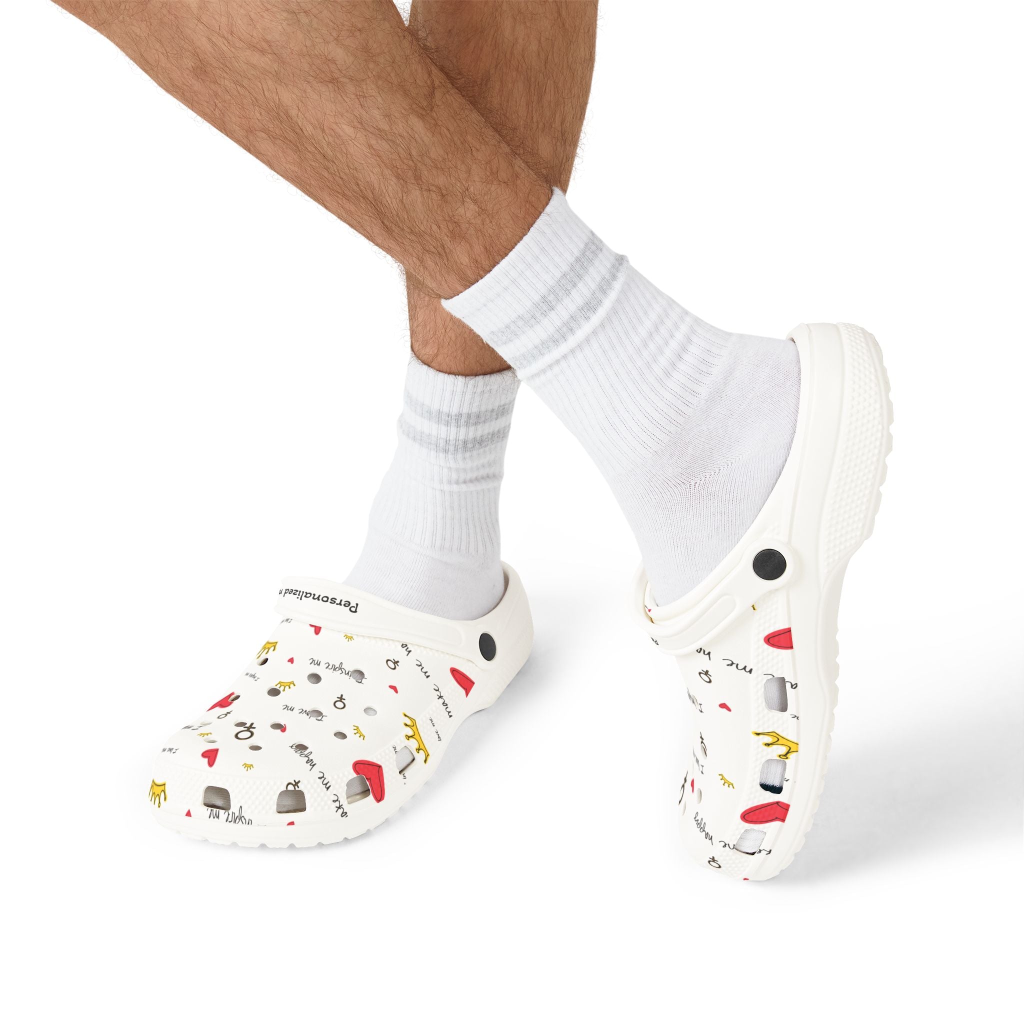 Women's Cute Patterned EVA Clogs — Hearts, Crowns & 'I Love Me' Design