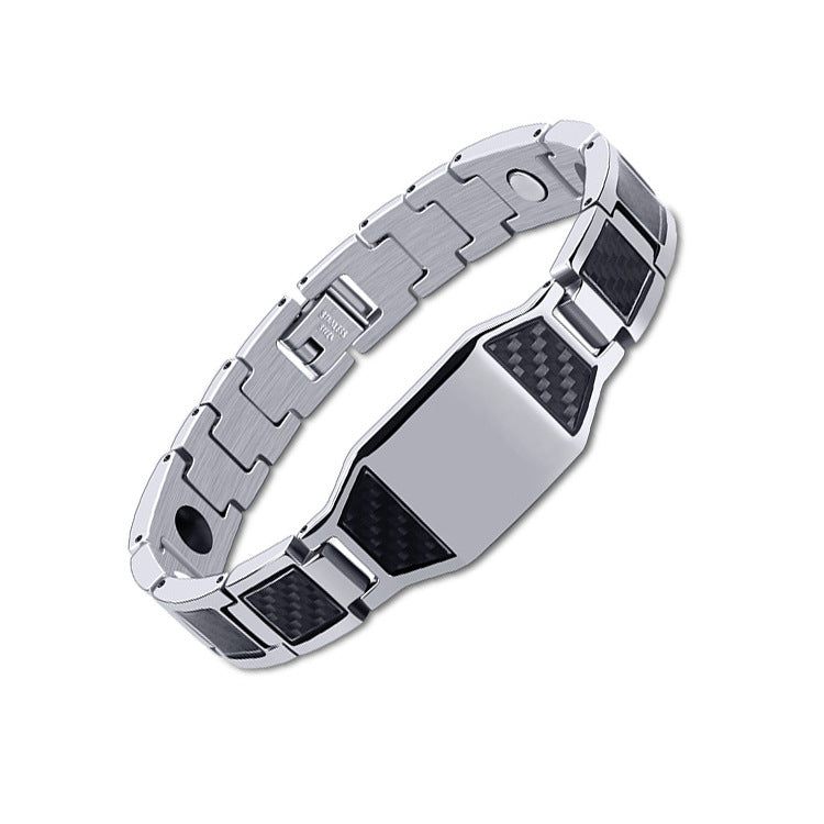 Men's High-End Carbon Fiber Titanium Steel Bracelet