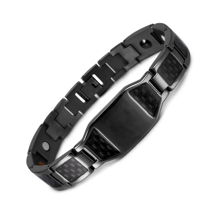 Men's High-End Carbon Fiber Titanium Steel Bracelet