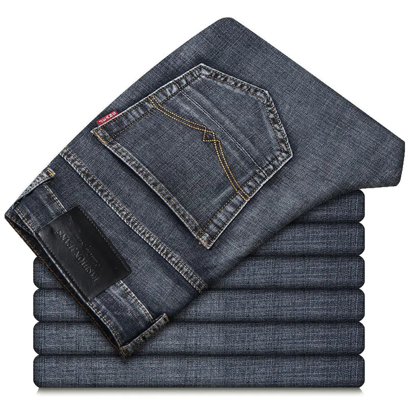 Men's Slim Straight Long Jeans Pants