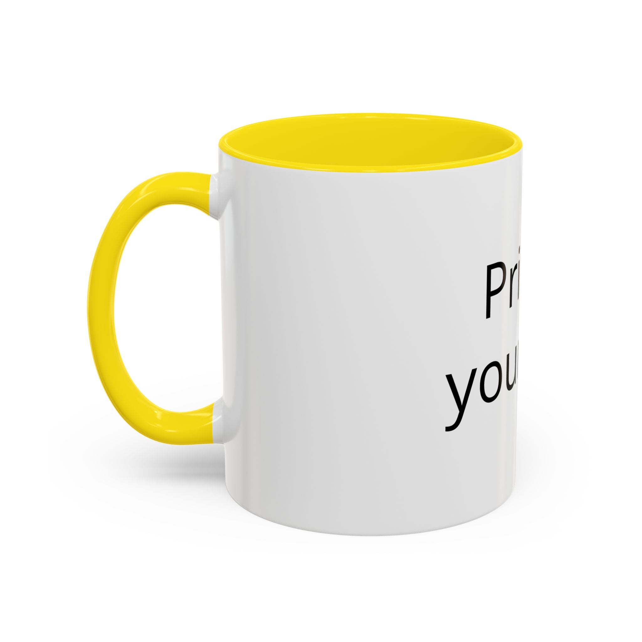 Accent Coffee Mug — Customizable "Print It Your Way" Black-Accent Ceramic Mug (11/15oz)