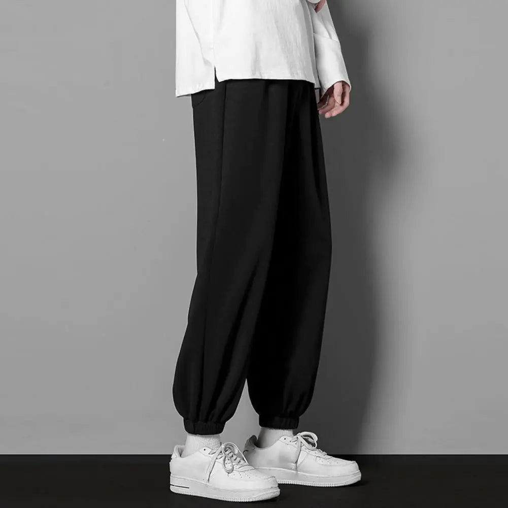 Men's Casual Loose Ice Silk 3/4 Pants for Spring/Summer