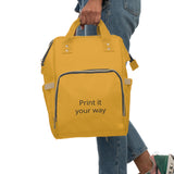 Customizable Diaper Backpack – Multifunctional Baby Changing Bag with Front Pocket