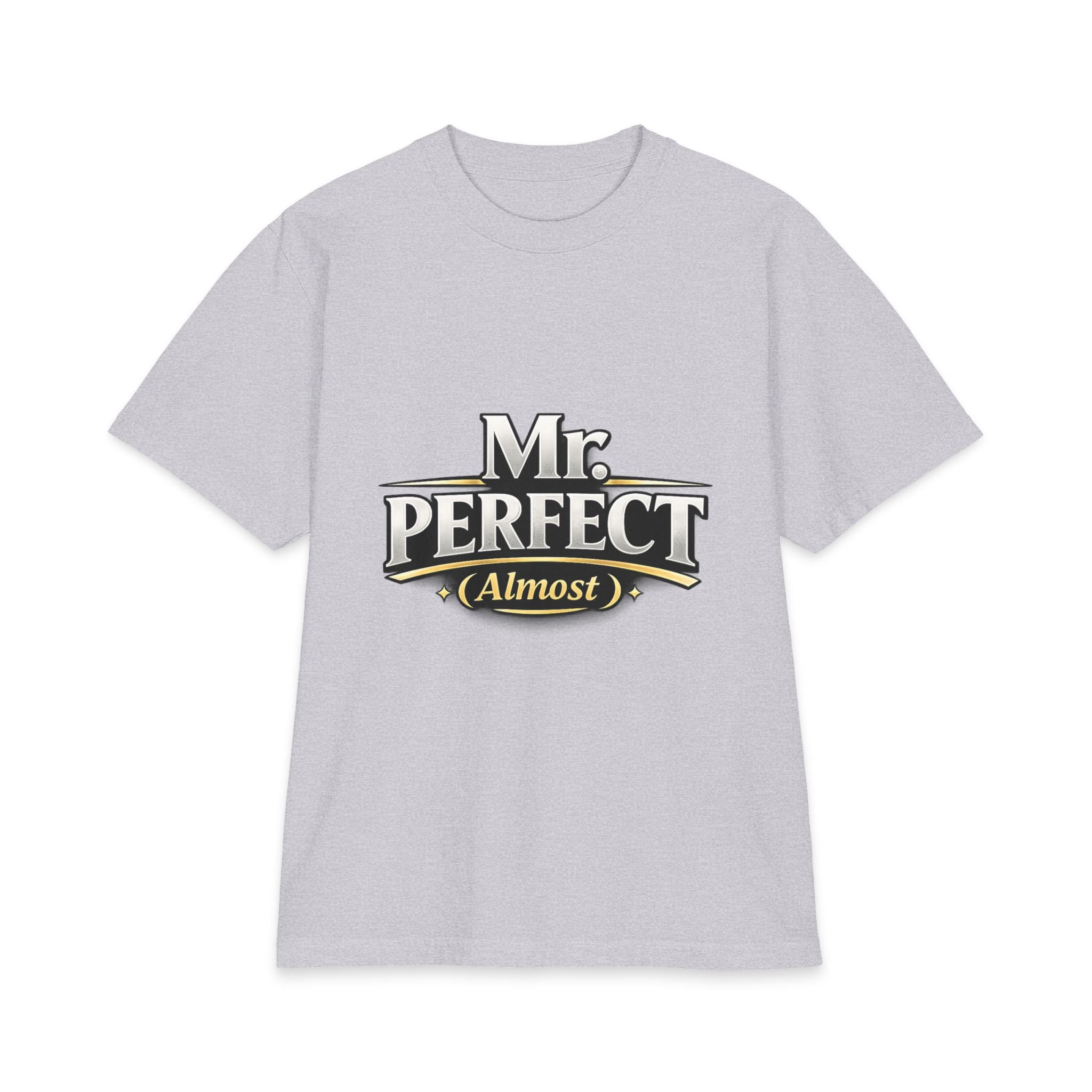 Mr. Perfect (Almost) T-Shirt — Funny Retro Logo Tee for Men & Dads