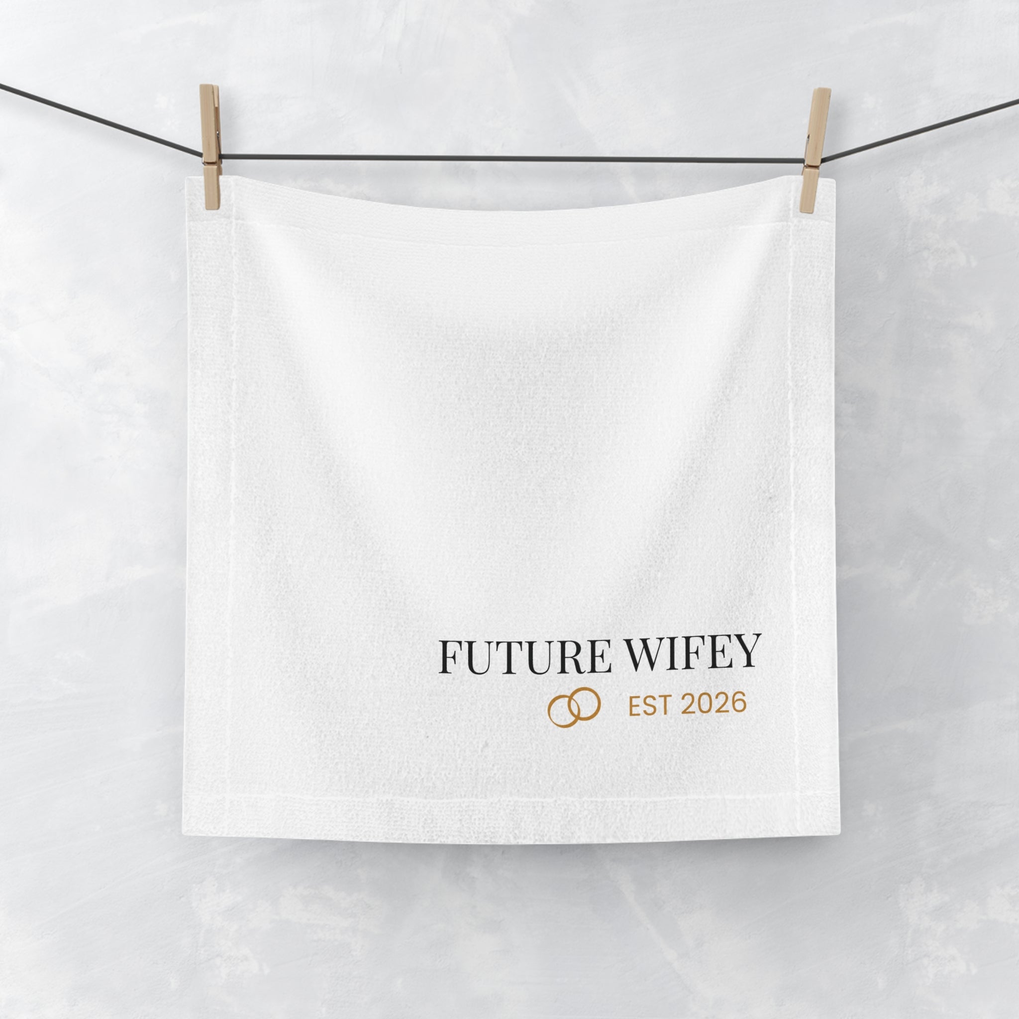 Future Wifey Face Towel – 'EST 2026' Bridal Party Favor