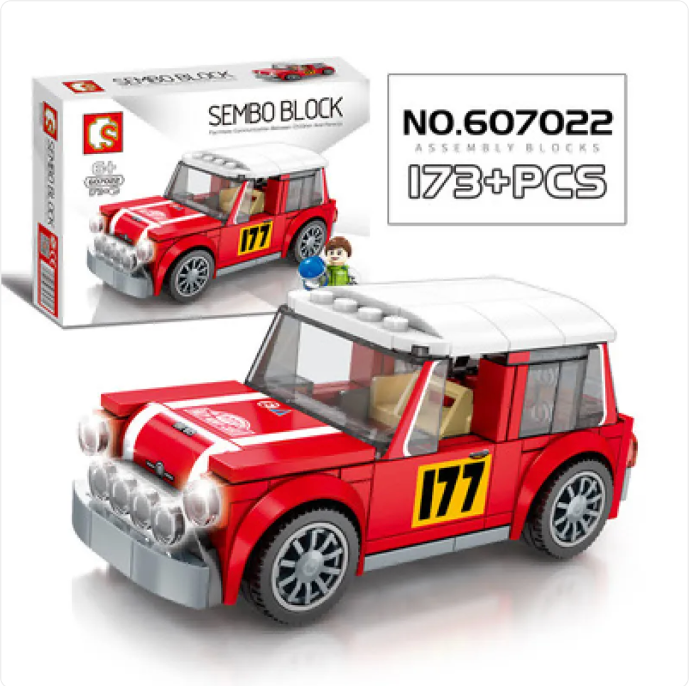 City Racing Building Blocks Set - Educational Car Story Toys for Children