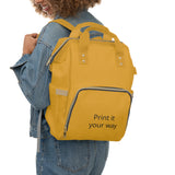 Customizable Diaper Backpack – Multifunctional Baby Changing Bag with Front Pocket