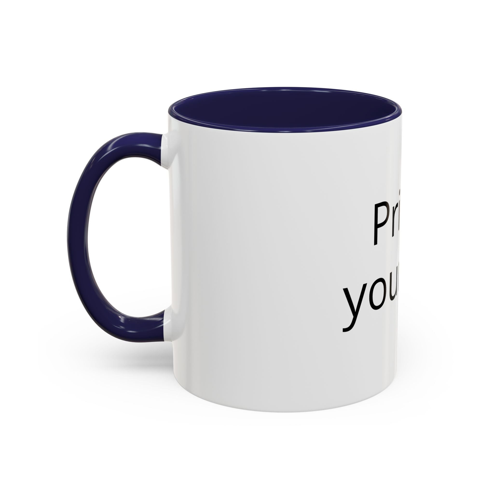 Accent Coffee Mug — Customizable "Print It Your Way" Black-Accent Ceramic Mug (11/15oz)