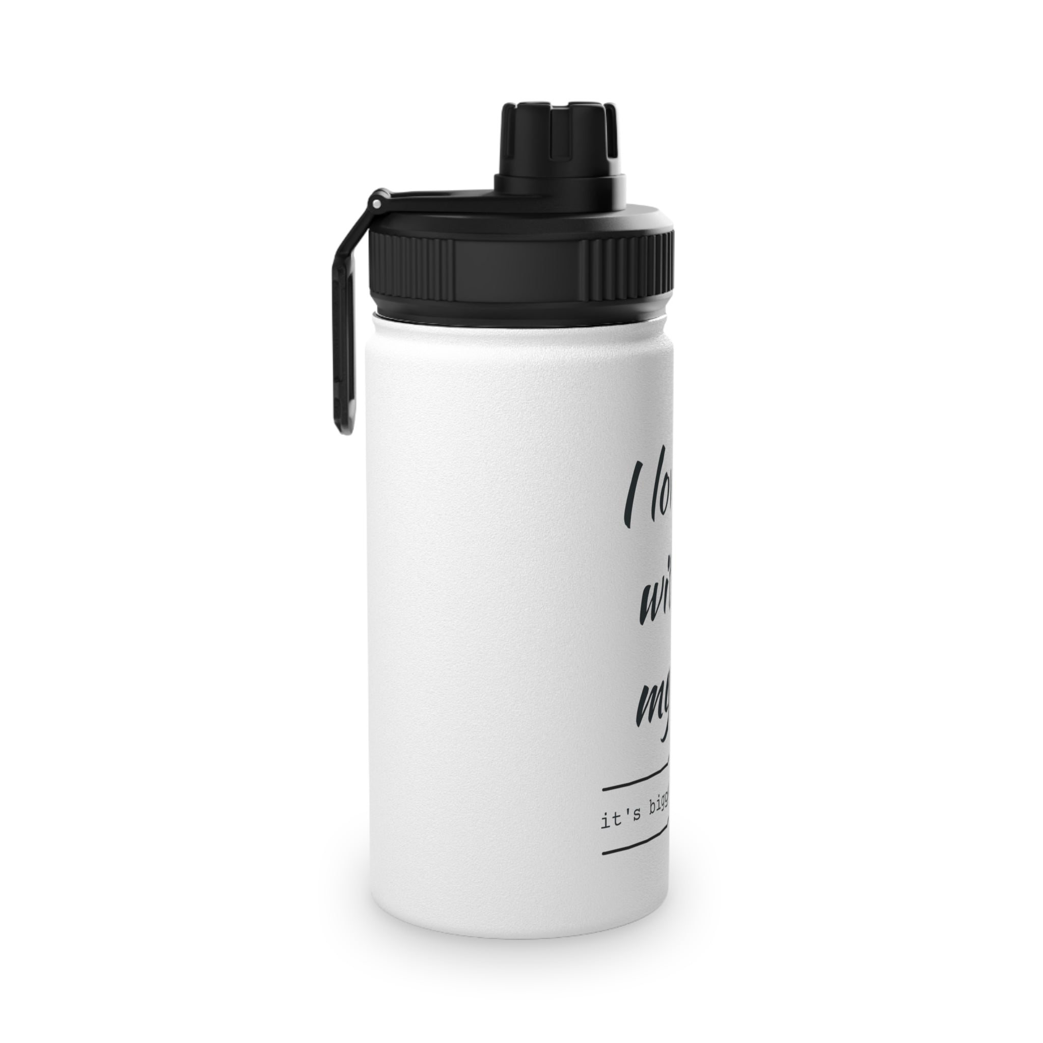 Water Bottle — "I love you with all my butt" Funny Stainless Steel Sports Bottle (Valentine's Gift)