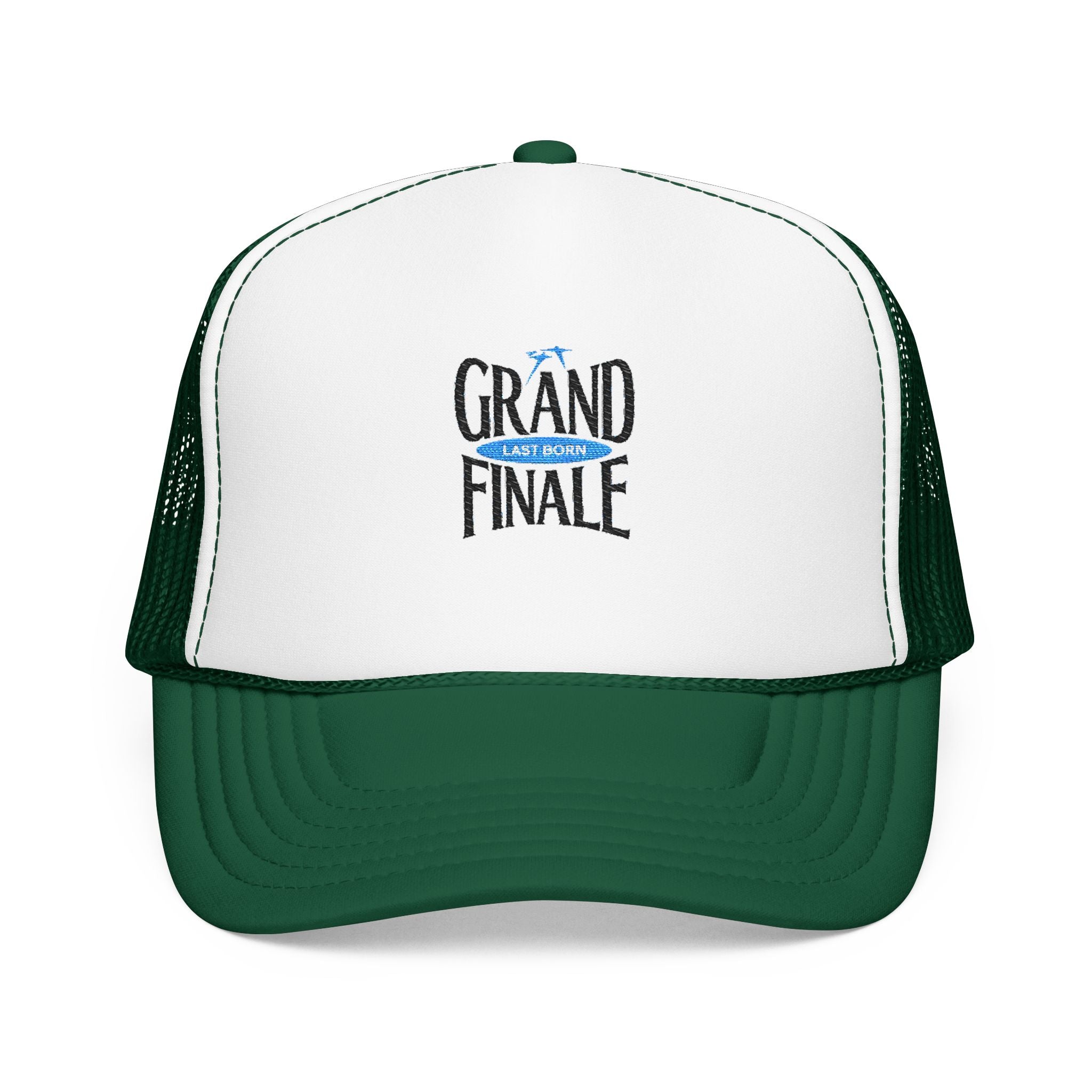 Grand Finale Trucker Hat — Foam Mesh Baseball Cap with 'Grand Finale' Embroidery