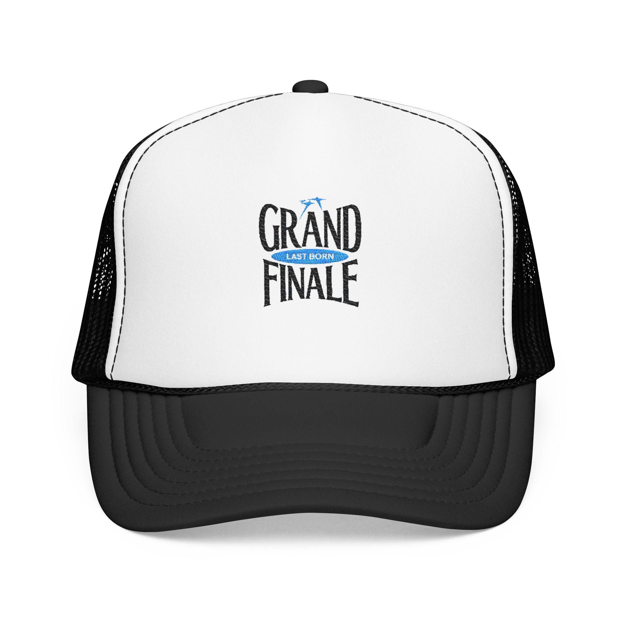 Grand Finale Trucker Hat — Foam Mesh Baseball Cap with 'Grand Finale' Embroidery