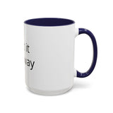 Accent Coffee Mug — Customizable "Print It Your Way" Black-Accent Ceramic Mug (11/15oz)