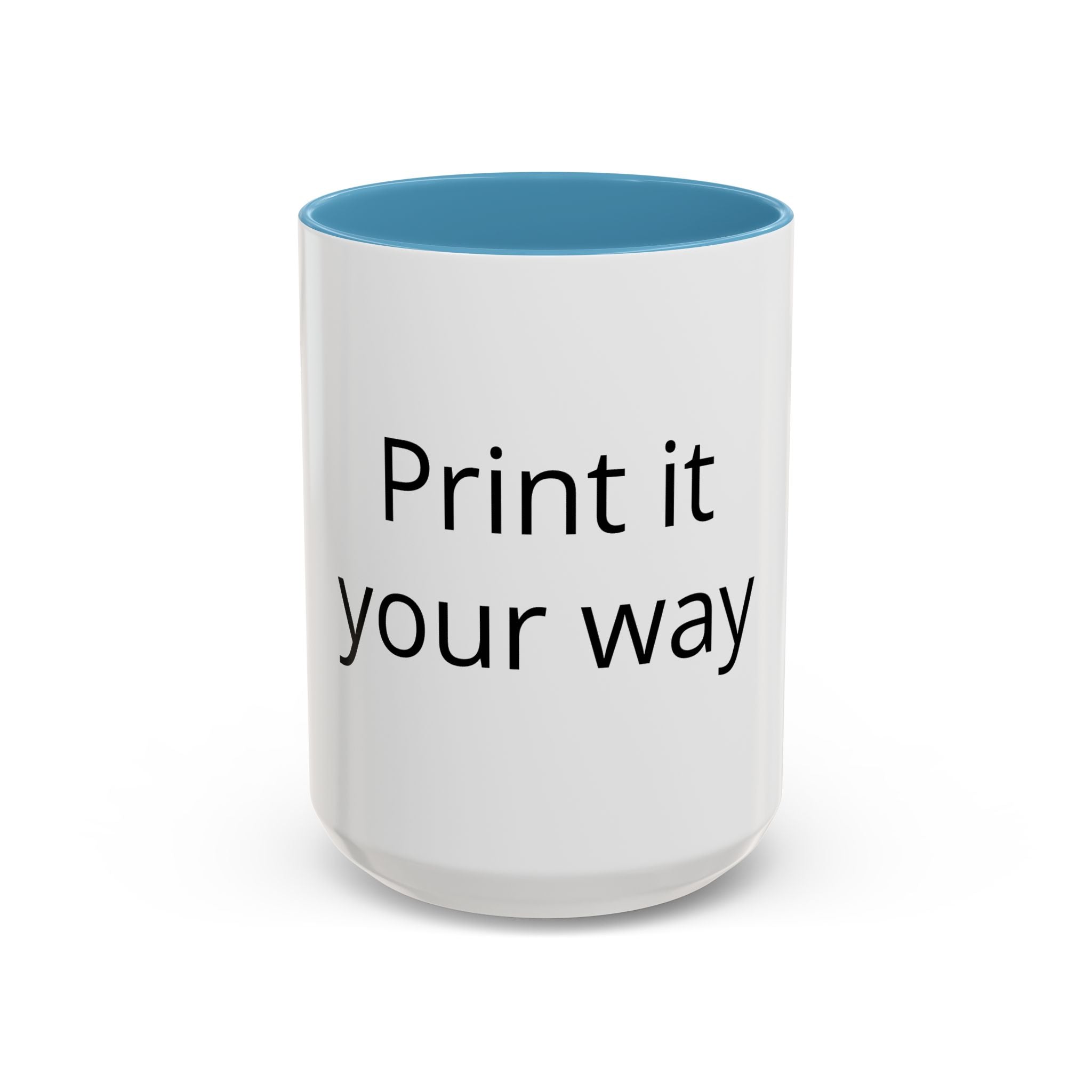 Accent Coffee Mug — Customizable "Print It Your Way" Black-Accent Ceramic Mug (11/15oz)